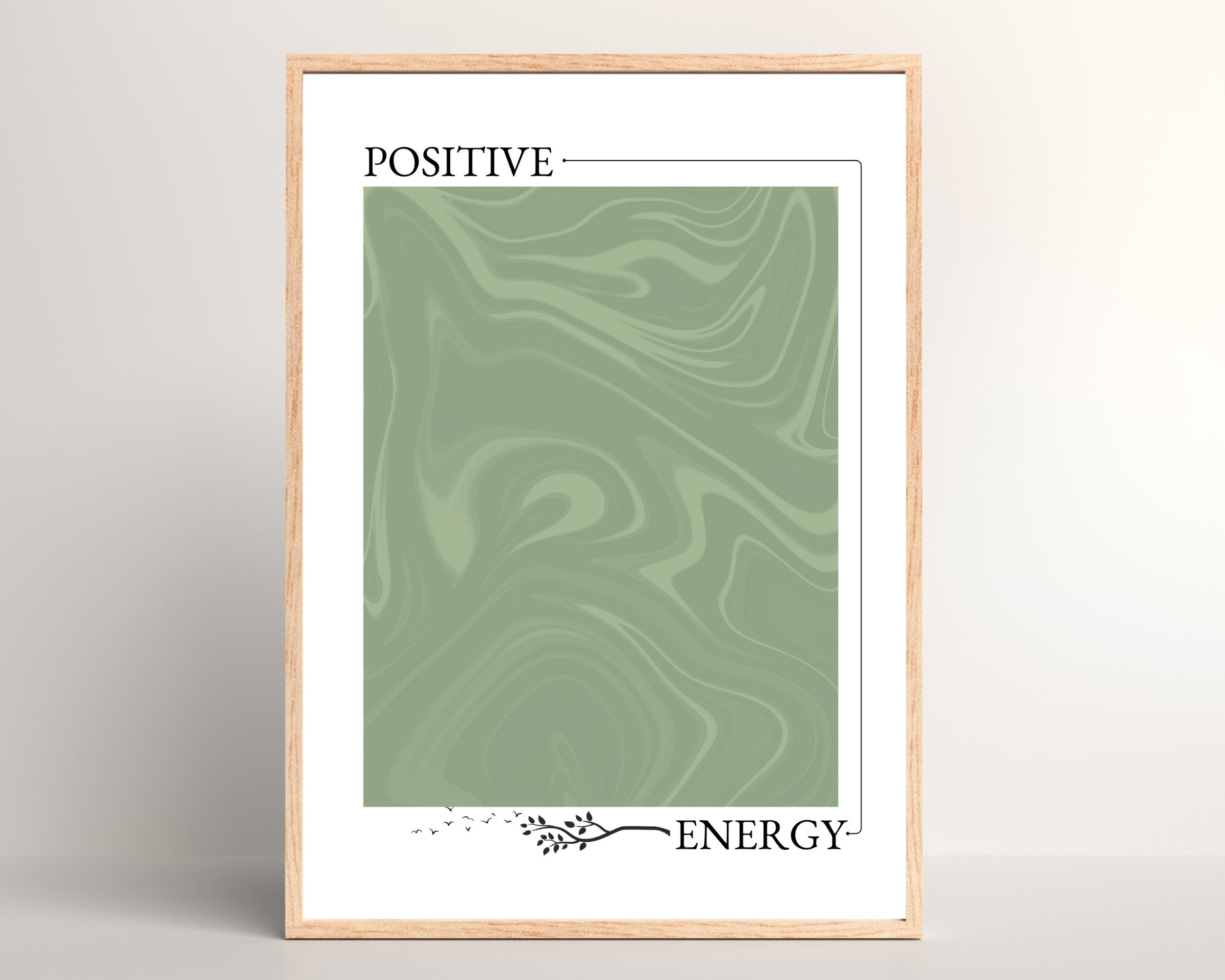Green Positive Aura Posters, Set of 3 Affirmation, Spiritual Wall Art ...
