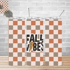 Herbst Vibes Tumbler Wrap Sublimation, 20 Unzen dünner Becher Sublimation, PNG Instant DIGITAL ONLY, Fall Tumbler