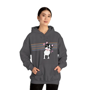 Sudadera con capucha Boston Terrier, sudadera para perros, sudadera de mujer, camisa de inspiración anime, ropa cómoda, ropa casual