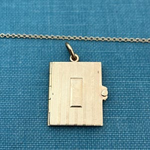 Vintage Solid 14K Gold Book Multi Page Charm With No Engraving and Optional 18 Inch Chain