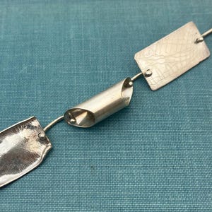 Vintage Designer Art Link Sterling Silver Handmade Bracelet 7 Inches Long