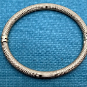 Vintage Gold Bangle Bracelet with Spring Hinge and Fold Over Safety 14K Gold