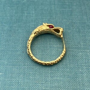 Begagnad äkta John Hardy Naga Dragon 18K gult guldring