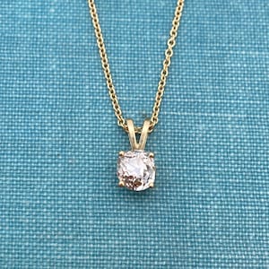 Antique Old Mine Cut Natural Diamond Pendant