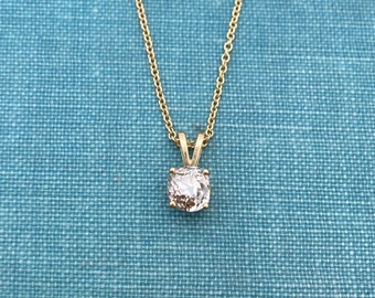Antique Old Mine Cut Natural Diamond Pendant