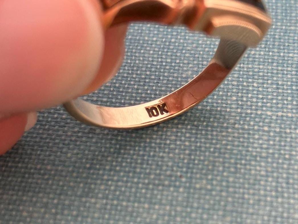 Vintage Amesbury High School Ring Solid 10K Yellow Gold 1945 - Etsy