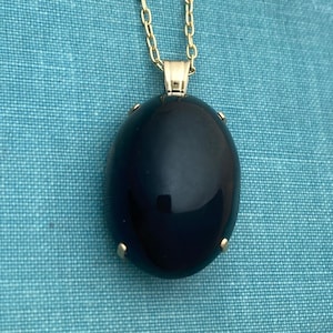 Large Smoky Quartz 14K Solid Yellow Gold Pendant and Chain 18 Inches Long