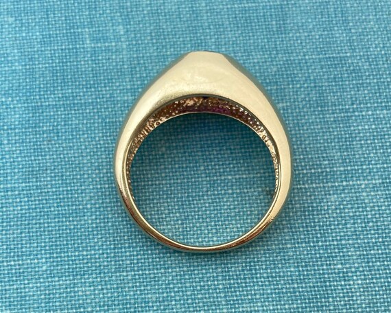 Large Amethyst Dome Ring in Solid Gold - image 4