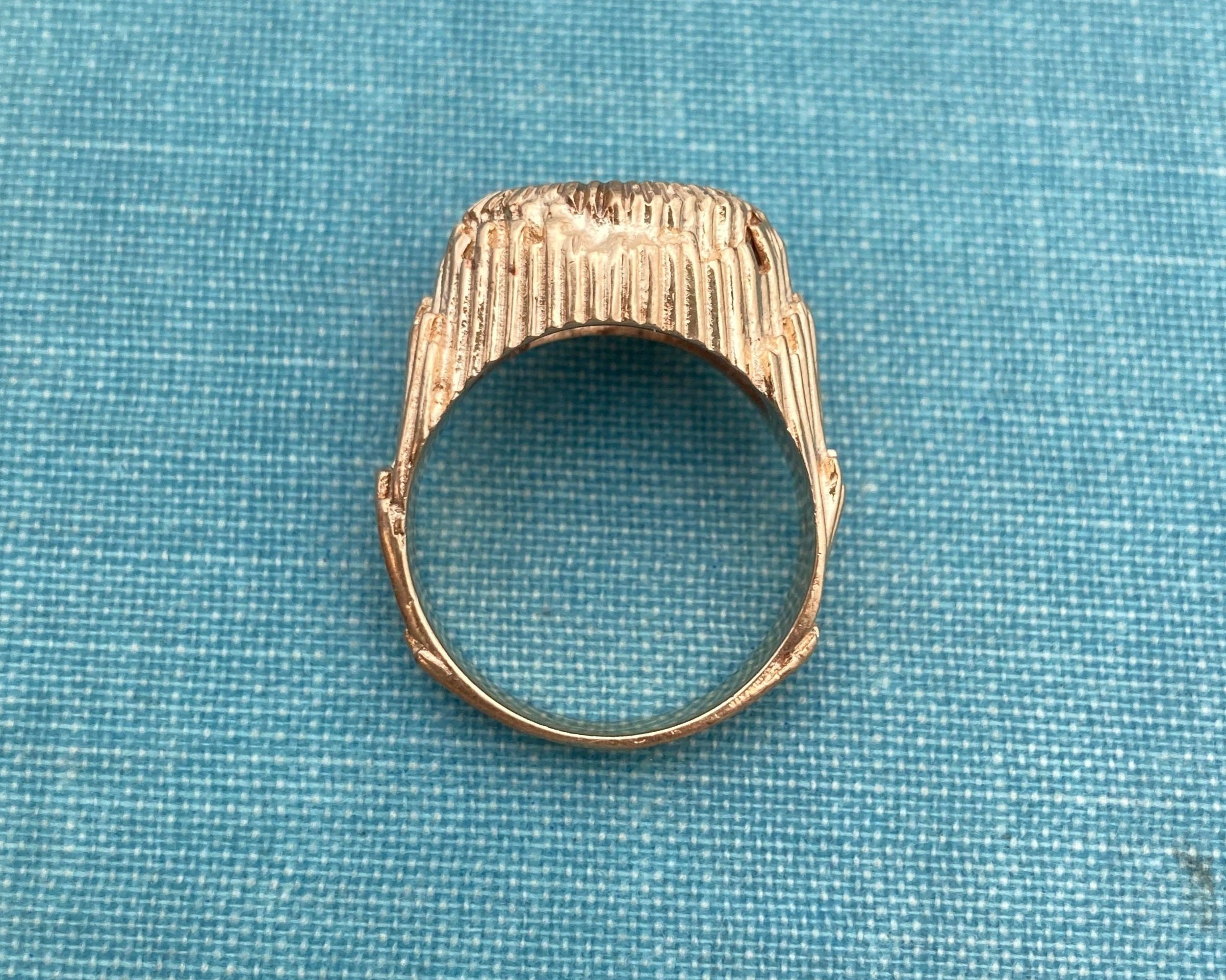 Vintage Coin Ring Maximiliano Emperador 1865 Coin Ring Circa 1970s Etsy