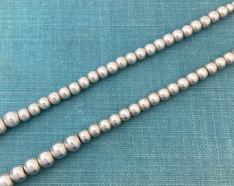 Sterling Vintage Tapered Ball Bead 16 Inch Necklace