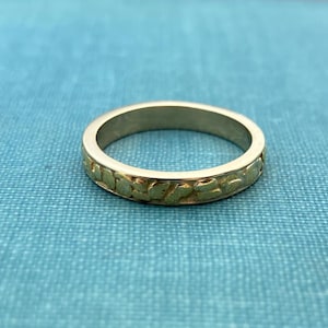 Vintage Yellow Gold Nugget Wedding Band Ring Finger Size 6 Stamped 14K