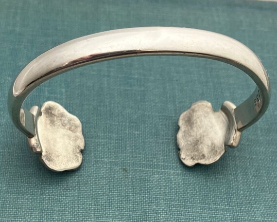 Designer Cuff Solid Sterling Silver Bracelet with… - image 7