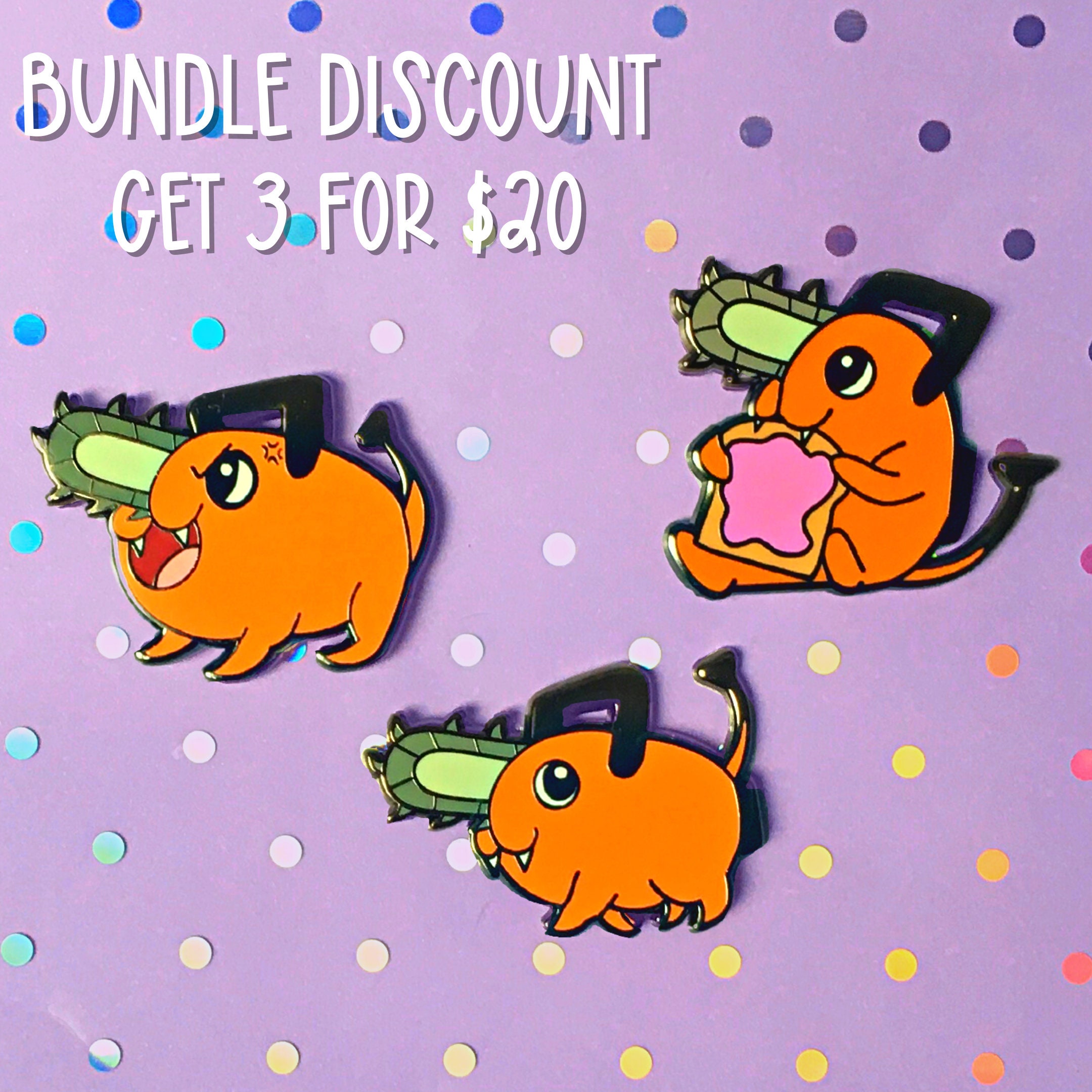 Angry Chainsaw Dog / Anime Pin / Devil Dog / Chainsaw Etsy