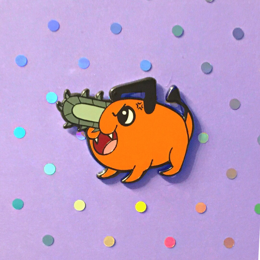 Angry Chainsaw Dog / Anime Pin / Devil Dog / Chainsaw Etsy