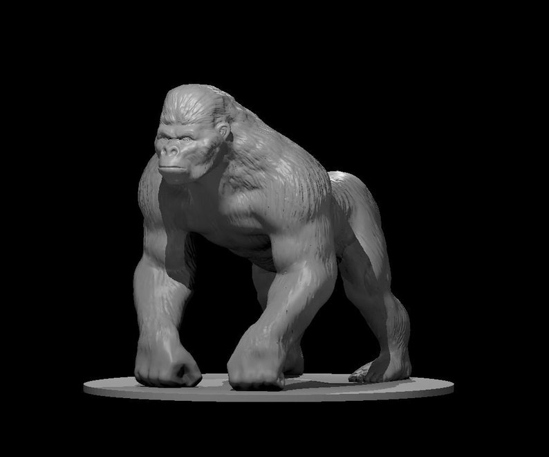 Giant Ape Miniature for Dnd Pathfinder and Other Ttrpgs Etsy