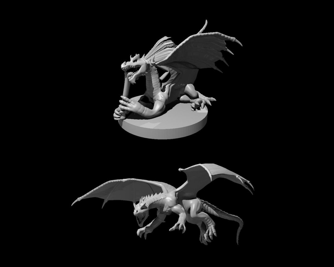 Green Dragon Wyrmling Miniature for Dnd Pathfinder and Other Ttrpgs - Etsy