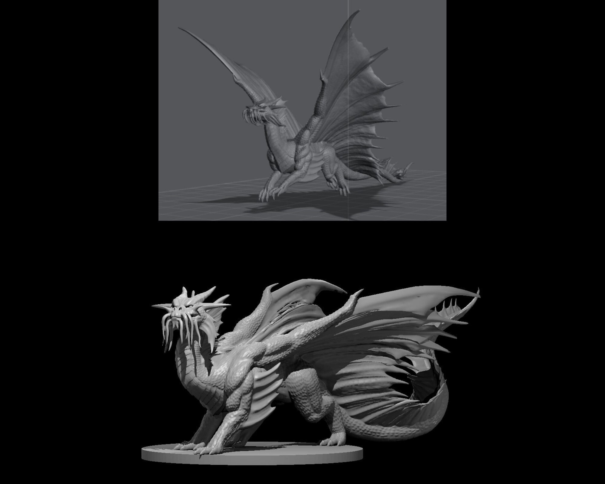 Young Gold Dragon Miniature