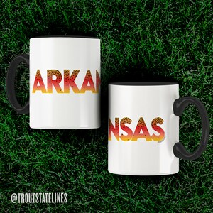 Arkansas Trout Mug / Cutthroat, Brook, Brown & Rainbow Trout Mug / 11 oz / AR State Fly Fishing Mug, Camping Cup, Coffee Angler Travel Gift