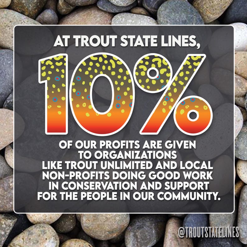 Fly Fishing Apparel Gifts Trout Community Giveback Trout Unlimited Non-Profit Support MT Destination SS
Fly Fishing Shirt MT
Vacation Apparel
Trout Sweatshirt
Montana Trout Shirt
Soft Cotton Sweats
Montana Brook Trout
Comfort Colors Sweatshirt