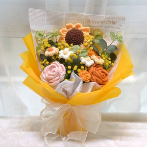 crochet bouquets ,an mothers Day anniversary  wedding birthday Easter gifts, Gifts for your mother friends  honey teachers