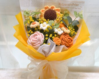 Mothers Day Gifts、Crochet Bouquets,an anniversary wedding birthday Graduation gifts,Best Gifts for her your mother friends honey