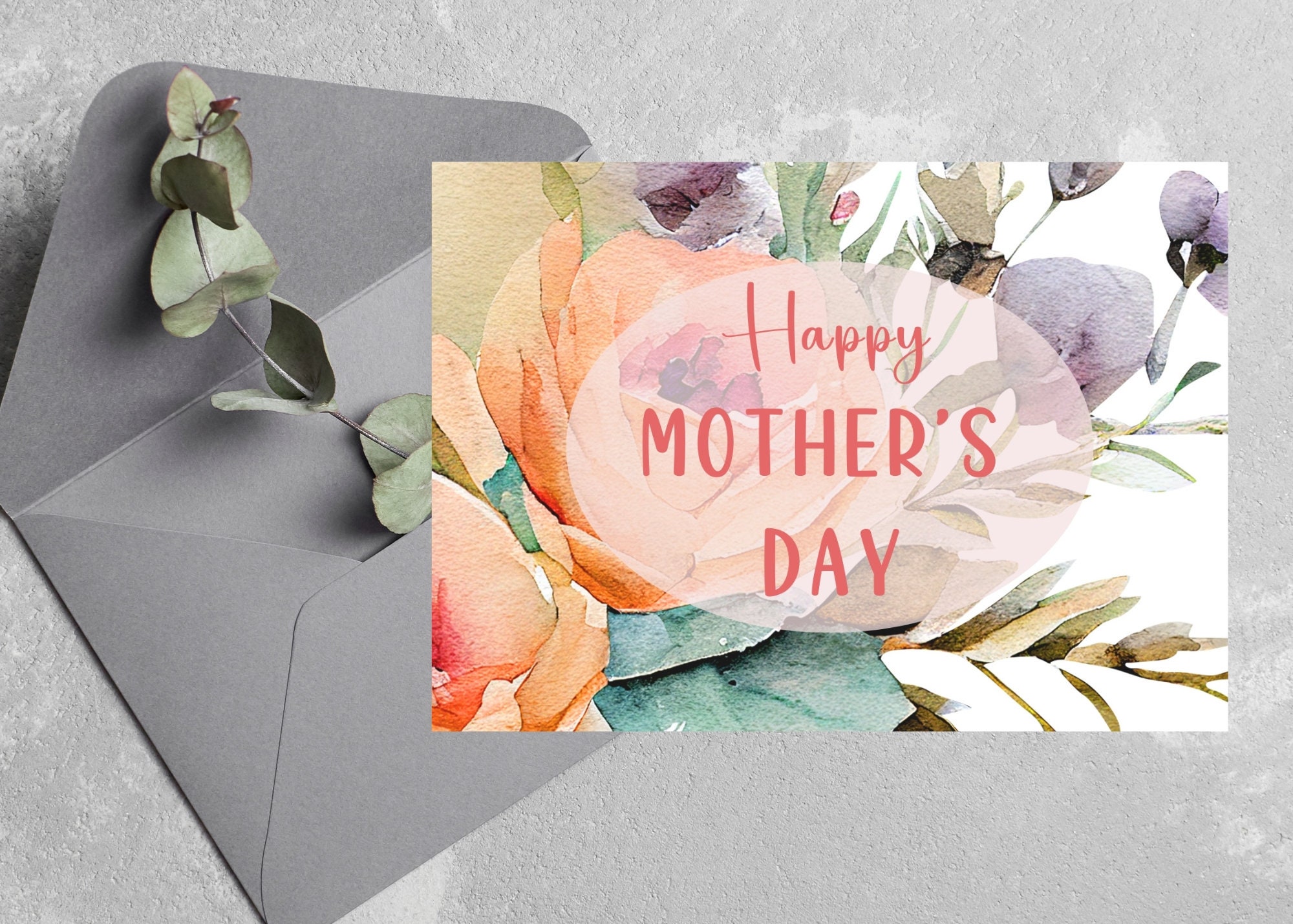 Mothers Day Card Printable, Happy Mothers Day Card, Mother's Day Card ...