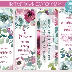 Printable Bible Verse Bookmarks, Mother's Day Bible Verse Bookmarks ...