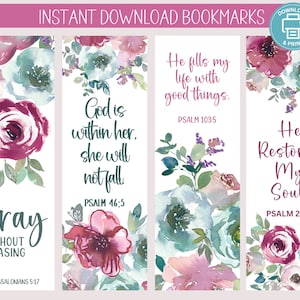 Printable Bible Verse Bookmarks, Mother's Day Bible Verse Bookmarks ...