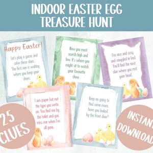 Indoor Easter Scavenger Hunt, Indoor Easter Treasure Hunt, Easter Egg Hunt, Easter Games, Easter Egg Find, Easter Egg Hunt Clues