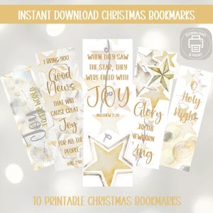 Christmas Bookmarks, Scripture Bookmarks, Bible Verse Gifts, Christian Christmas Gifts