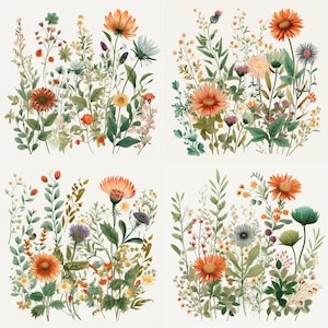 wild flower svg | svg files for cricut | flower svg | svg bundle | Botanical Svg | Floral svg |Botanical clipart |Flower Clipart |
