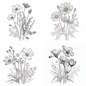 Botanical Svg Bundle | Floral svg |Flower Svg |Botanical clipart |Flower Clipart |floral leaves and branches svg|Commercial use included