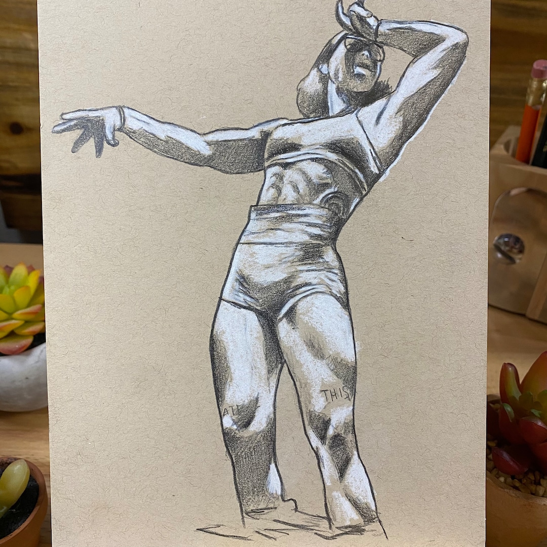 Lean Beef Patty Drawing Wall Art Portrait Original Art Etsy