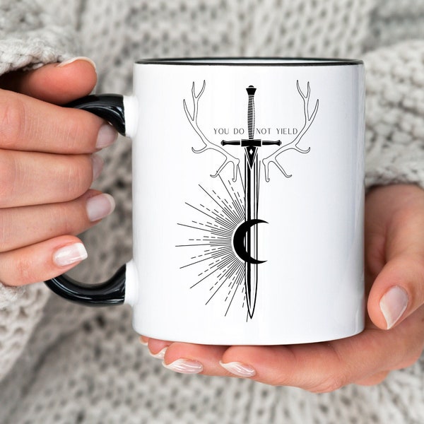 Throne of Glass Mug, Sarah J Maas Inspired Mug, You Do Not Yield Mug, Throne of Glass Merch, ToG Inspired Mug, Acotar Mug, Gift for Her, Mug