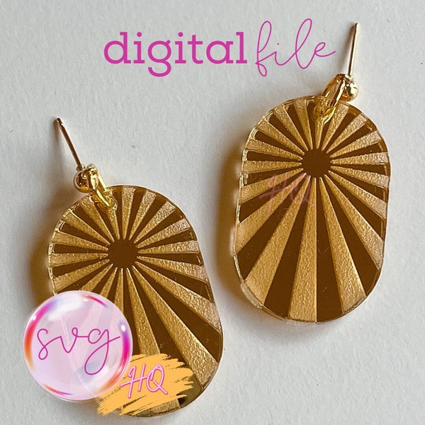 Oval Sunrise Earrings SVG