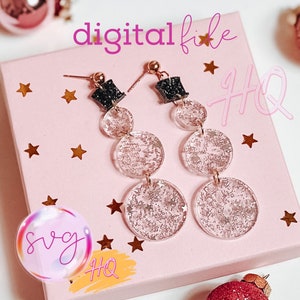 Pendientes de muñeco de nieve de Navidad SVG
