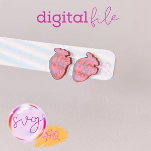 Pendientes corazón anatómico SVG
