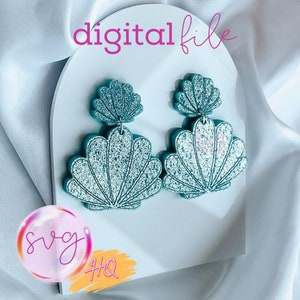 Pendientes de concha marina SVG