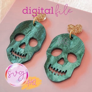 Skull Earrings SVG