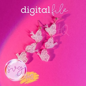 Pendientes de mariposa detallados SVG