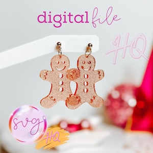 Pendientes de hombre de pan de jengibre de Navidad SVG