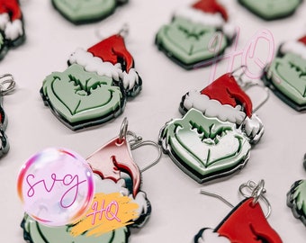 Grouchy Christmas Earrings SVG