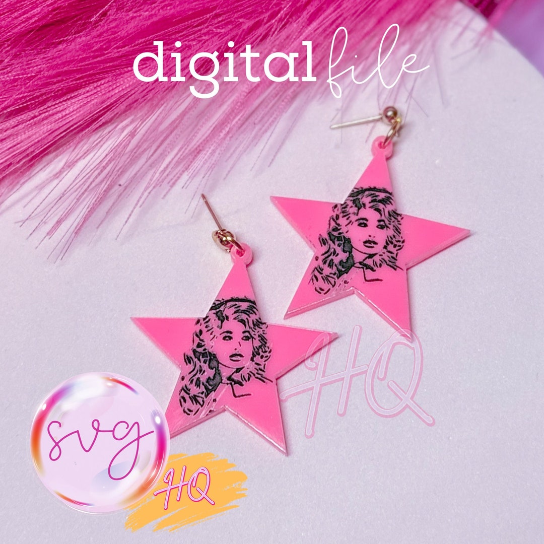 Hollywood Dolly Earrings SVG Etsy