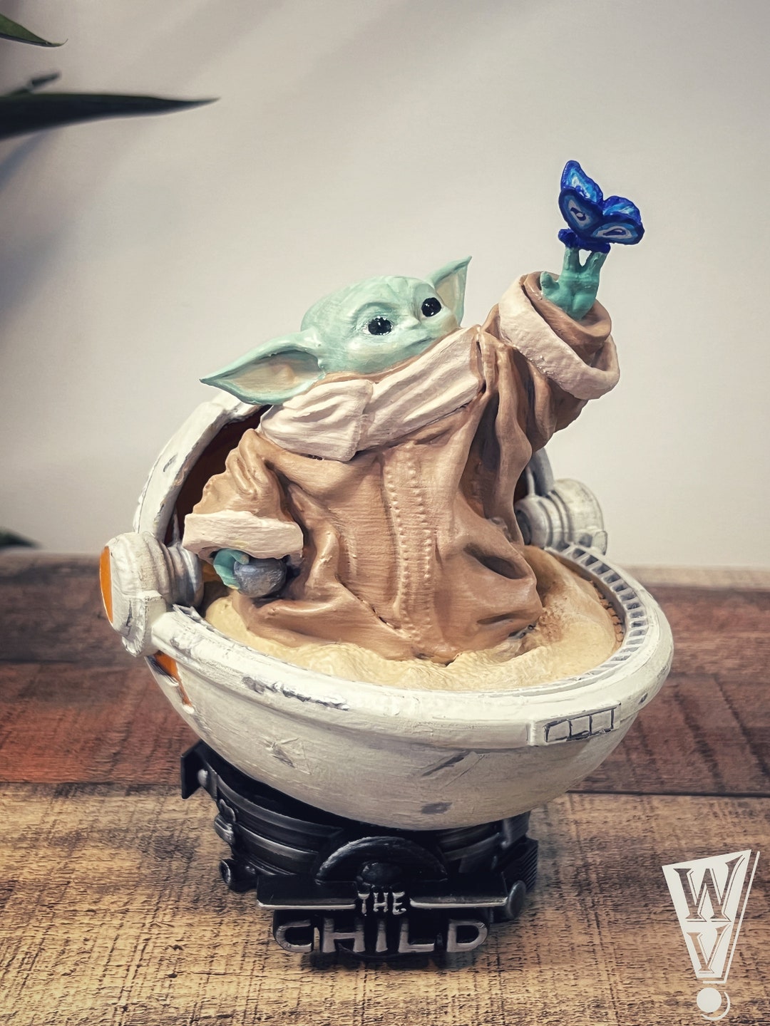 Grogu/baby Yoda in Carrier Decorative Handmade Figurine 3D Etsy