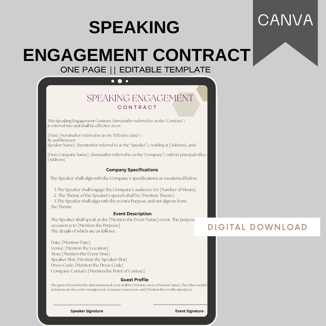 Speaking Engagement Contract Public Motivational Speaker Agreement speaking-engagement-contract-public-motivational-speaker-agreement