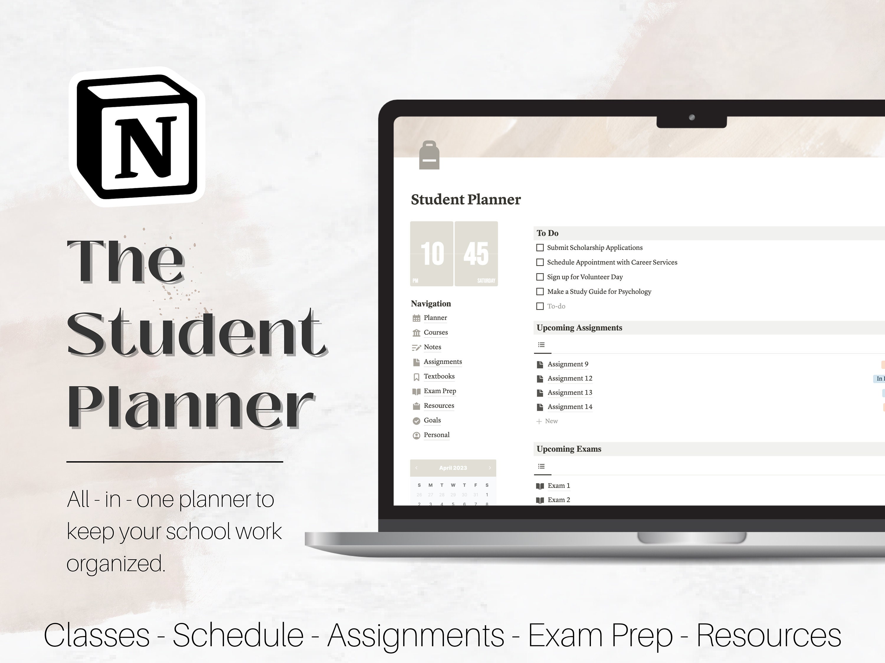 Academic Notion Template Notion Template for School Student Etsy