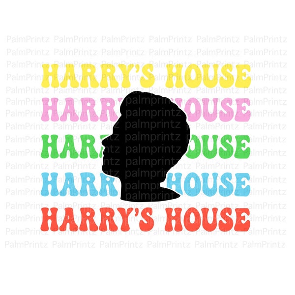 Harry’s House SVG, PNG, JPEG File Layered Cut File | Cricut | Hippie | Retro | Trendy | Wavy Text | Positive | Hippie | Love on tour |
