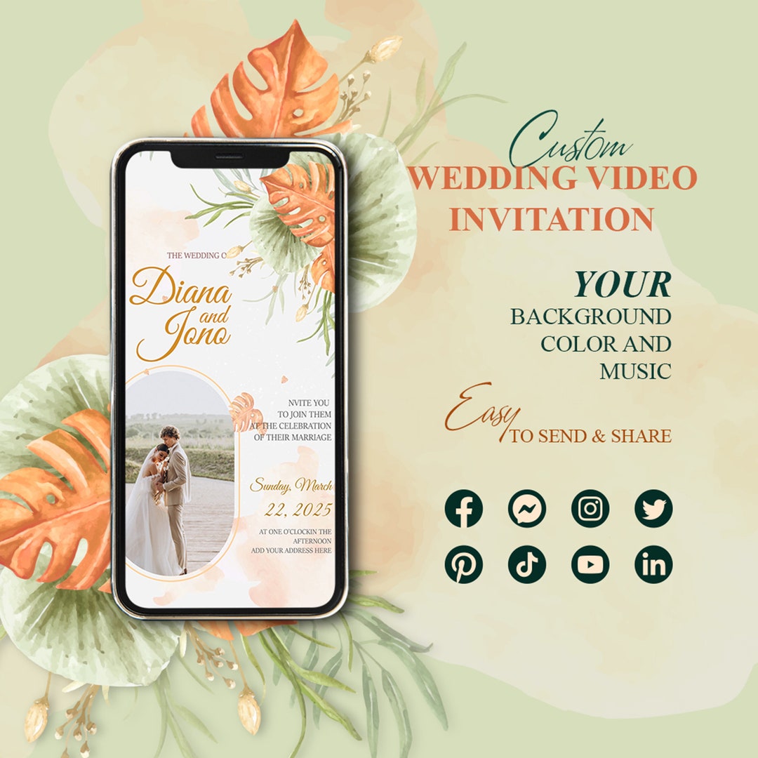 Custom Wedding Invitation Video,smartphone Wedding Invitation,wedding