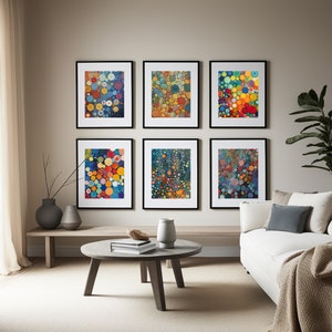 Japandi Polka Dot Fusion: Serene Abstract Art Prints for Modern Interiors