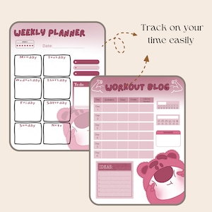 Weekly Planner, Daily Planner, Workout Tracker, Meal Tracker, Password Tracker, Shopping List, To Do List, Printable Planner